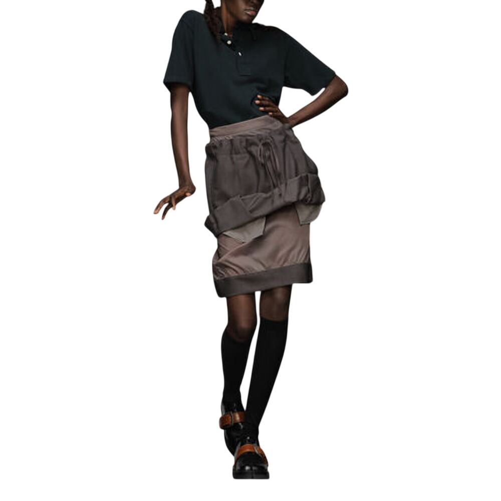 Maison Margiela Deconstructed Light Grey Layered Skirt Size 38 IT / US 2
